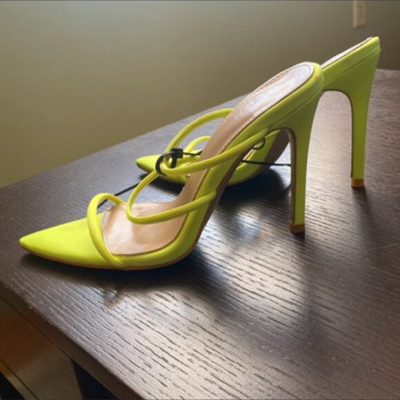 Neon Pointed Toe Heels - Picture 2 of 2